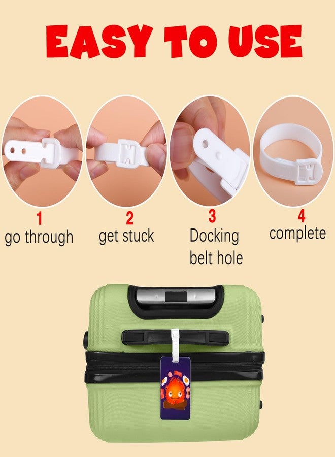 Pounchi Cute Soot Sprite Luggage Tags (4 Pack) Anime Merch for Luggage Travel Bags Suitcases Identifiers Name Luggage ID Tags for Teens Kids - Image 4